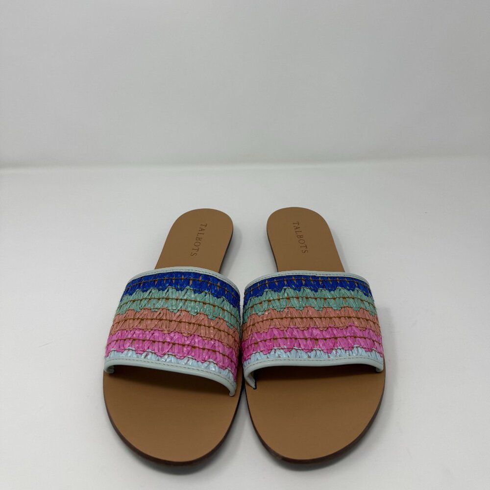 Talbots Hannah Zig-Zag Straw Slides